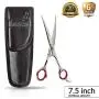 Laazar 7.5” Curved Dog Grooming Scissors with Storage Case| Sharp Pet Groomer Shears for Cats and Dogs | Premium Stainless Steel | Hair Grooming Tools and Supplies for Pets
