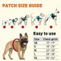 Dog Harness, Reflective No-Pull Adjustable Pet Vest with Handle for Hiking Walking, Training, Service and Outdoors - Breathable No - Choke Harness for Small, Medium or Large Dogs with Room for Patches