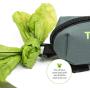 Tuff Mutt Poop Bag Holder Attaches to Dog Leash, Includes 1 Roll of Earth Rated Poop Bags, Waste Bag Dispenser and Lightweight Fabric. Makes a Great Walking, Running or Hiking Accessory