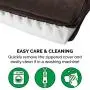 Furhaven Pet Dog Bed - Cooling Gel Memory Foam Faux Fleece and Chenille Soft Woven Traditional Sofa-Style Living Room Couch Pet Bed with Removable Cover for Dogs and Cats