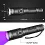 395nm UV Flashlight, COSMOING Rechargeable Black Light Flashlight, LED Flashlight 18650 Battery IP65 Water-resistant Pet Urine Detector for Dog Cat Stains, Scorpion, Bed Bug, Household
