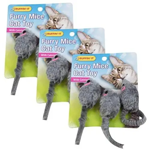 American Leather Meow Moments Catnip Scented Toy Mouse, 3 packs 9 mice American Leather Meow Moments Catnip Scented Toy Mouse, 3 packs 9 mice