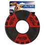 Nerf Dog Trackshot Toss and Tug Ring Dog Toy, Lightweight, Durable and Water Resistant, 9 Inches, For Medium/Large Breeds, Single Unit, Red/Black