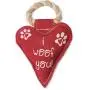 Pavilion Gift Company 45610 Pavilions Pets-Red Heart Shaped Canvas and Rope Dog Squeaky Toy-I Woof You Pavilion Gift Company 45610 Pavilions Pets-Red Heart Shaped Canvas and Rope Dog Squeaky Toy-I Woof You