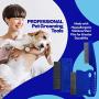 Zanipro Flea Comb & Tear Stain Remover Comb Variety Set - Stainless Steel Bristles for White Dogs and Pets (3 Pack)