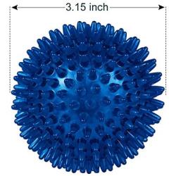 SPNORD Spiky Squeaker Ball Dog Toy, TPR Durable Bouncy Teeth Cleaning Fetching Training Pet Toy for Dogs
