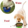 KABB Collapsible Dog Bowl, Portable Extra Large Size Foldable Expandable Silicone Pet Travel Bowl for Pet Dog Food Water Feeding, 1 Piece Green
