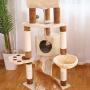 LXHONG-Cat tree with Sisal Climbing Ladder, Stable and Reliable Cat Tower, Cat Climbing Tower with Cat Litter for Living Room Next to The TV Cabinet Sisal, Easy to Install