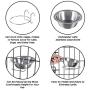 PETMAKER Stainless Steel Hanging Pet Bowls for Dogs and Cats