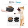 PAWABOO Pet Dog Cat Travel Bowls, [2PACK] 2000 ML Capacity Collapsible Portable Fabric Pet Travel Bowl Feeder for Pet Dog Cat Food or Water, Set of 2
