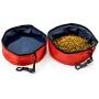 Travel Pet Bowl for Food and Water, Folding Collapsible, for Dogs and Cats-2 Pack