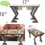 Elevated Dog Bowls for Large Dogs – Raised Dog Bowl for Medium Dogs with 2 Stainless Steel Dog Food and Water Bowls. Mango Wood Top on Sturdy Black Metal Stand. Double Dog Bowl Stand with Dog Dishes