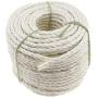 164ft Pet Sisal Twisted Rope for DIY Garden Bundling Decking Pet Scratching Post Cat Tree Toy 0.3inch Beige