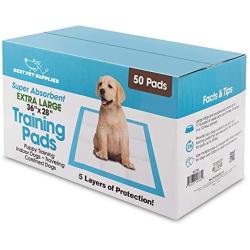 Best Pet Supplies Extra-Large 36'' x 28'' Puppy Training Pads for Large Breeds (XLT-50)