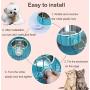 2 Pcs Dog Crate Water Bowl No Spill, Stainless Steel Removable Dog Food Bowls, No Spill Dog Bowl for Crate, Hanging Food Water Feeder Coop Cup for Pet, Puppy, Birds, Rats, Guinea Pigs ( Pink, Blue )