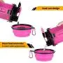 HETH Dog Travel Water Bottle, 2 in 1 Portable Dog Water Dispenser and Food Container with 2 Collapsible Bowls for Your Pets Walking and Traveling HETH Dog Travel Water Bottle, 2 in 1 Portable Dog Water Dispenser and Food Container with 2 Collapsible Bowls for Your Pets Walking and Traveling