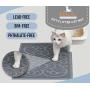 PetLike Cat Litter Mats for Tray Boxes (Grey) and Cat Tunnels Pet Tube Play Toy with Ball for Cats (Black)