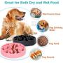 LEACOOLKEY Plastic Dog Bowl,Slow Eating Dog Feeder,No Chocking/Anti-Gulp Slower Bowl,Stop Bloat for Dogs/Reduce Slip Puzzle Bowl for Small Puppy Medium Dogs, Slow Bowl for Fast Eater