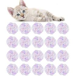 20PCS Mylar Crinkle Balls for Cats, 2Inch Shiny Cat Ball Toys, Crackle Lightweight Safe Interactive Fun Play Toys, Soft Cat Toys Glitter Balls for Kittens and Adult Cats, Stress Buster, Crinkly Sounds