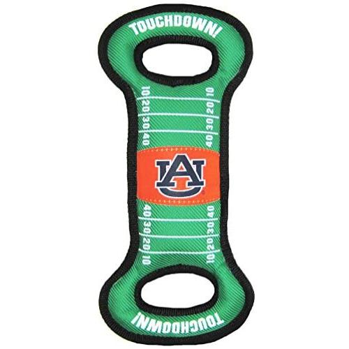 Pets First NCAA Football Field Dog Toy with Squeaker. - Auburn Tigers - for Tug, Toss, and Fetch. - Tough & Durable PET Toy