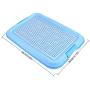 Petforu Dog Training Trays, Pet Toilet Training Pad Holder [Blue + White]