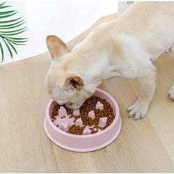 JUILE YUAN Dog Slow Feeder Bowl,Pet Dog Food Bowls for Medium Small Dogs & Puppies to Slow Down Eating, Interactive Bloat Stop Dog Bowls,Anti-Gulping Pet Slower Food Feeding Dishes