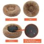 GLE2016 Dog Bed Cat Bed Donut, Calming Dog Bed for Cats or Small Dogs, Washable Pet Bed Faux Fur Cuddle Round Pet Sleeping Bed Cozy Kitty Teddy Kennel Multiple Sizes