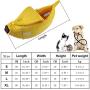 G Ganen Pet Cat Bed House Cute Banana, Warm Soft Punny Dogs Sofa Sleeping Playing Resting Bed, Lovely Pet Supplies for Cats Kittens