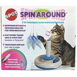 SPOT Spin Around Cat Track 2-in-1 Cat Toy, Multi (52120)