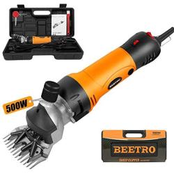 BEETRO 500W Electric Professional Sheep Shears, 6 Speeds Sheep Clippers for Sheep Alpacas Goats and More, and Sheep Shears with an Extra Set of Shearing Blades