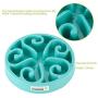 SlowTon Pet Slow Feeder Bowl, Non Toxic Bloat Stop Interactive Dog Feed Water Bowl Fun Puzzle Dish with Non Skid Base Prevent Choking Indigestion Vomiting with Bonus Clean Brush