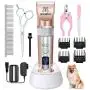 Dog Clippers Pet Grooming Clippers - Low Noise Dog Hair Clipper Cordless, 2 Speed Professional Dog Grooming Shaver Rechargeable Pet Grooming Clippers for Small Large Dogs Cats Thick Heavy Hair Pets Dog Clippers Pet Grooming Clippers - Low Noise Dog Hair Clipper Cordless, 2 Speed Professional Dog Grooming Shaver Rechargeable Pet Grooming Clippers for Small Large Dogs Cats Thick Heavy Hair Pets