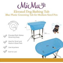MiMu Raised Dog Bathtub - Pet Grooming Tub Booster Elevated Dog Bath Tub Shower for Small to Medium Sized Cats or Dogs