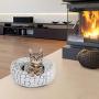 Dog Bed - Comfortable Pet Bed - Ultra Soft Fabric - Machine Washable - Self Warming Round Dogs and Cats Bed