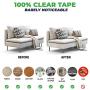 PURRRFECT PAWZ Cat Scratch Furniture Protector - Cat Scratch Deterrent - Vinyl, Cat Furniture Protector - Anti Scratch Furniture Protector - Couch Protectors from Cats Scratching - Cat Tape - 10 Pack