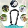 Dog Poop Bags Dispenser with LED Flashlight, 2pcs Puppy Pickup Bags Holder with Carabiner Clip & 6 Rolls Pet Waste Bags for Lead Leash,Diaper Bags Distributor for Cradle Car
