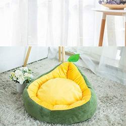 ZZK Cat Bed Avocado Shaped Dog Bed Cushion Modern Green Sleeping Cave Cozy House Pet Nest for Cats Small Dogs with Removable Pillow