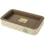 PetRageous 13079 Jerry’s Rectangular Corrugated Cat Lounge Scratcher 20-Inch Long 12-Inch Wide 3.5-Inch Tall with Cat Nip is Great for Cats, Yellow Dots