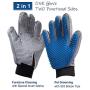 KAXYEW Pet Grooming Gloves - Dog Deshedding Glove - Efficient Cat Glove Brush- Pet Hair Remover Mitt Glove with Enhanced Five Finger Design for Dog & Cat