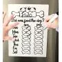 Did You Feed The Dog Fish Cat Pet Feeding Reminder Magnetic Whiteboard Calendar Food Tracker Sticker Fridge Magnets AM/PM Daily Indication Chart Feed Your Pets with Magnetic Pencil