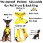 Dexil Limited Adopt ME (I Need A New Home) Yellow Color Coded Non-Pull Front and Back D Ring Padded and Waterproof Vest Dog Harness Prevents Accidents by Warning Others of Your Dog in Advance