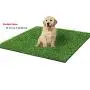 Puppy Grass Pad, Artificial Grass Mat for Dog Potty Training with 39.37”X 23.63” Size Dogs Fake Turf Pee Pads Less Stink Indoor Outdoor Replacement Use