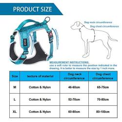 TSPRO No Pull Dog Harness with Leash Clip and Handle Adjustable Reflective Vest Easy On Dog Harness Air Mesh Dog Harness