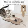 Cat Scratchers for Indoor Cats,Natural Sisal Anti-Bite Cat Scratch Pad for Floor,Wall Mounted Non Slip Cats Scratching Mat for Sleeping,Exercising,Playing,Cute Kitty Shape Toys,Protector of Furniture