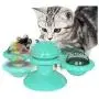 Eoncore Windmill Cat Toys Cat Scratcher Toothbusher Rolling Kitten Toys with Suction Cup Indoor Pet Toys Build-in Detachable Spinning Led Light