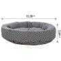 TPSKY Soft Pet Sleeper Round Pet Bed for Cats and Small Dogs (Grey,S)
