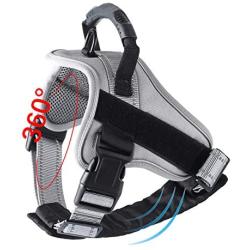 SKYMEE Dog Harness No-Pull Adjustable Pet Harness Nylon Webbing with Reflective Material Vest for Dogs Easy Control for Small Medium Large Dog