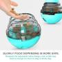 USAMS Dog Cat Tumbler Treat Ball Slow Feeder Toy Pet Food Dispenser Puzzle Toy for Dog Cat Natural Instinct Fulfillment IQ Active Stimulation (Blue)