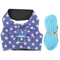 TOPINCN Rabbit Harness with Lead Set Cute Bow Tie Vest Harness Adjustable Pet Chest Walking Harness for Bunny Hamster Ferret and Small Animals