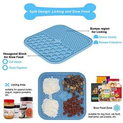 KILIN Dog Lick Pad,Pet Slow Treat Dispensing Mat,Fun Alternative to Slow Feeder Dog Bowls,Calming Mat for Dog Anxiety Relief, Dog Lick Mat with Suction Perfect for Bathing,Grooming